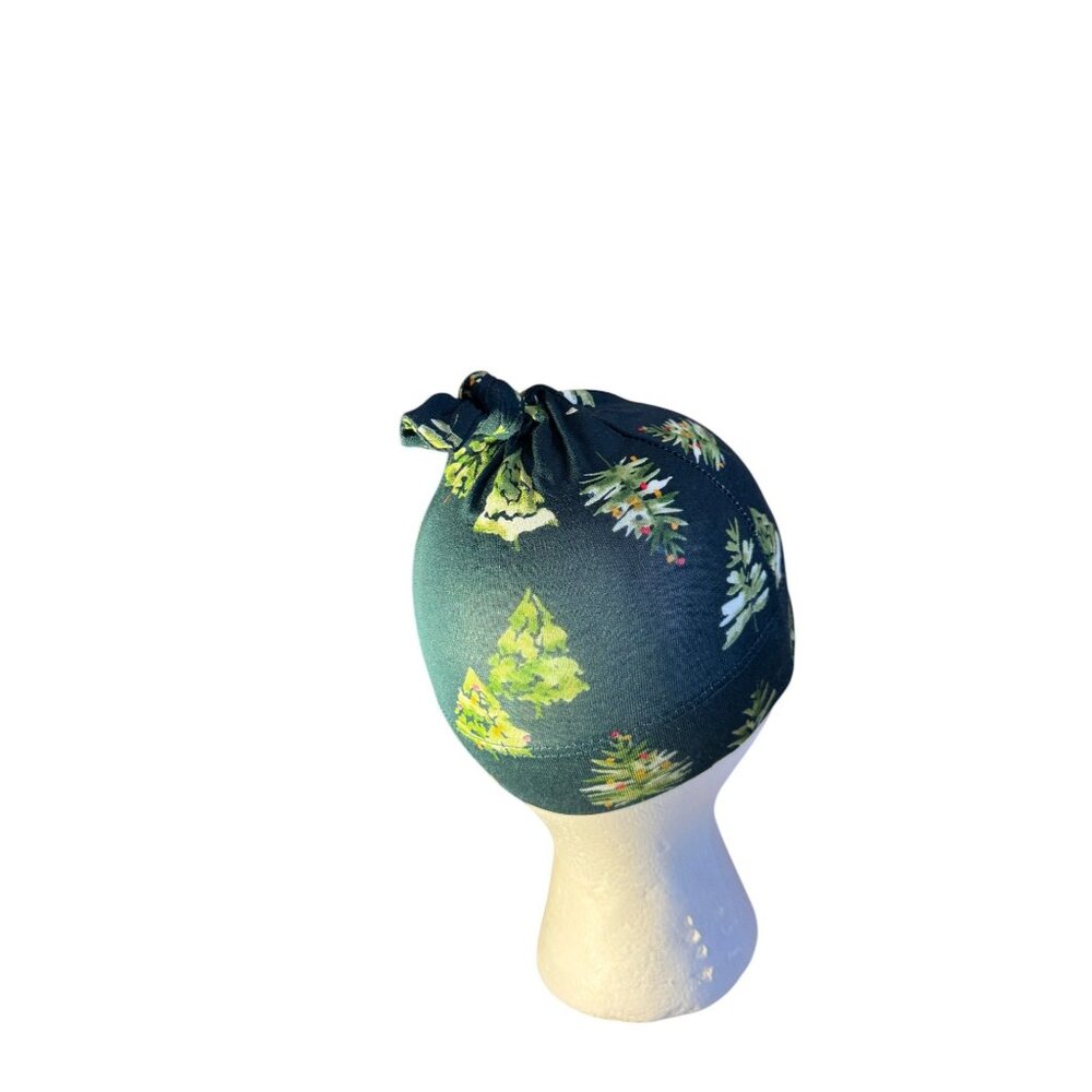 Baby Knot Hat With Evergreen Tree Pattern By Joss + J Sizes OS Available Ideal - Picture 5 of 7